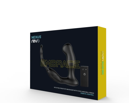 Nexus Revo Embrace - массажер простаты с вращающейся головкой и фиксацией на мошонку (пульт Д/У)